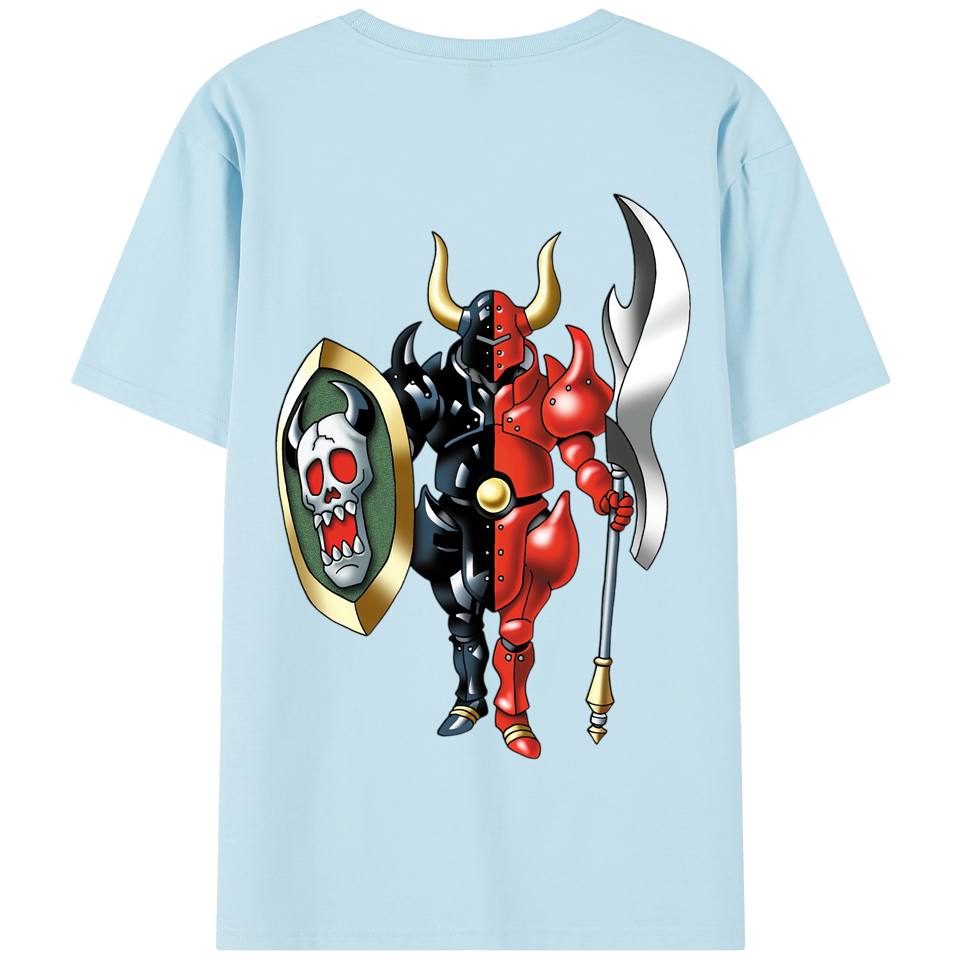 （画像用） ドラゴンクエスト Doragon Kuesuto Dragon Quest 綿100％半袖Tシャツ（背面プリント）